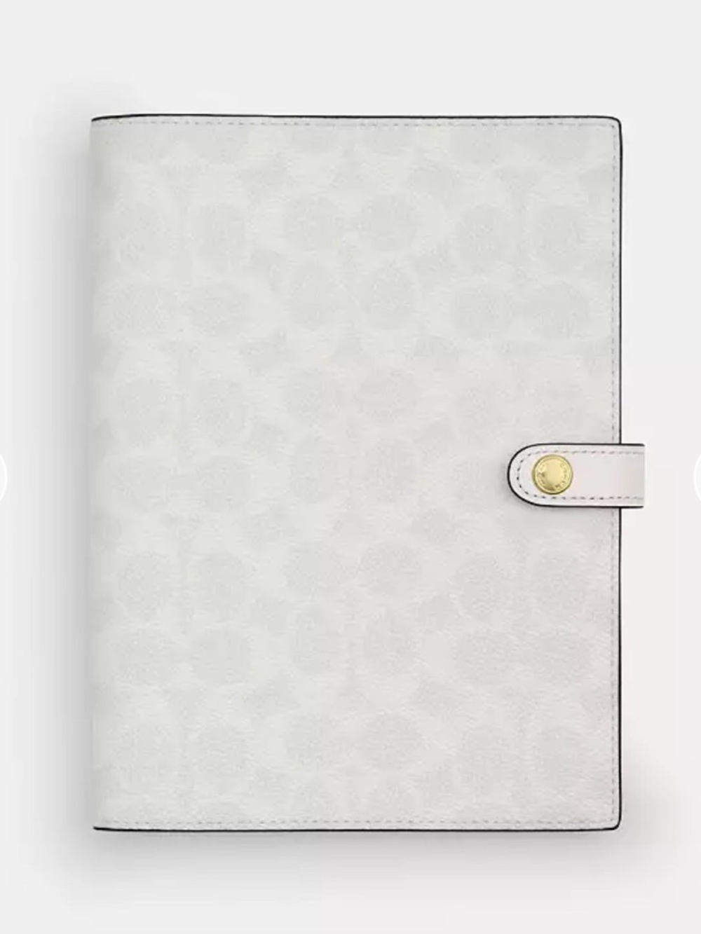 NWT📝Coach Notebook In Signature Canvas White Chalk CZ198 Journal Office School - Picture 4 of 5